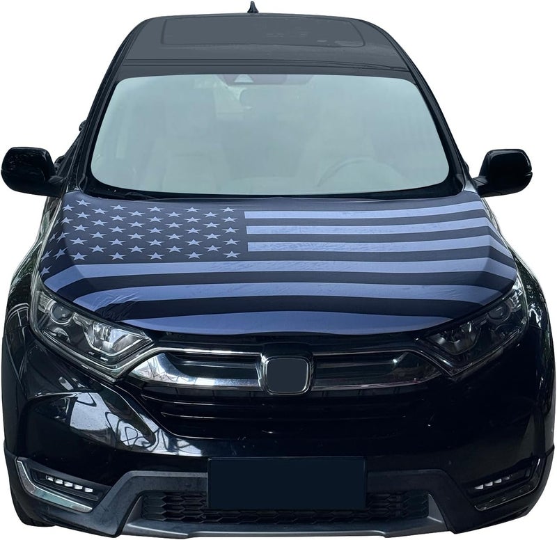 Tobethay American Car Hood Cover - 59x51 in Car Hood Cover Flag Bonnet Banner with 2 Adjustable Triangular Fasteners, Universal Fit for Trucks, SUV, 250th Anniversary Flag - Image 1